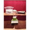 Image 1 : Green Blender with Glass Pitcher, White Electric Food Steamer, and Vintage Electric Carving Knife in