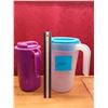 Image 2 : Tupperware, pickle container, juice jug, miscellaneous pitcher and items
