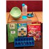 Image 4 : Tupperware, pickle container, juice jug, miscellaneous pitcher and items