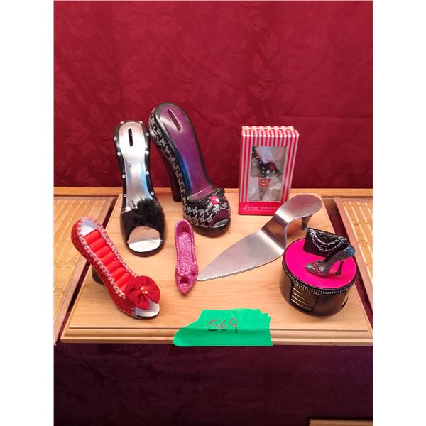 Assortment of high heels for rings, coins, coasters and even a pie server…