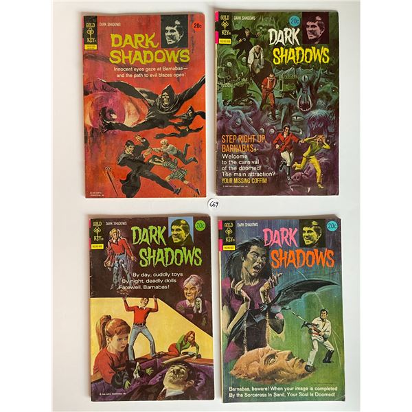 Lot of 4 Dark Shadows Comic Books early 1970’s Gold Key Comics
