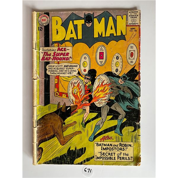 Batman #158 DC Comics 1962 12 cent cover