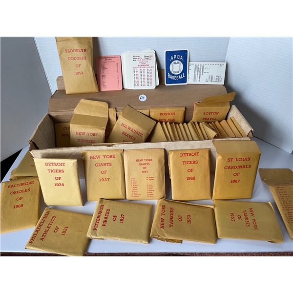 APBA Baseball cards game Greatest Teams including Brooklyn Dodgers Jackie Robinson