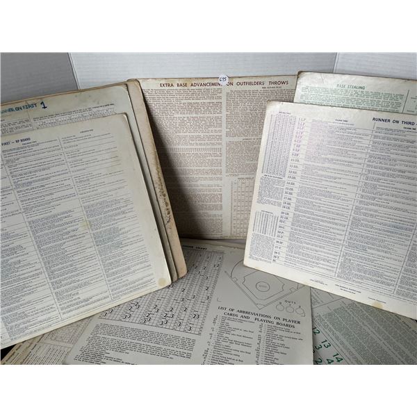 16 Original APBA Baseball large Charts