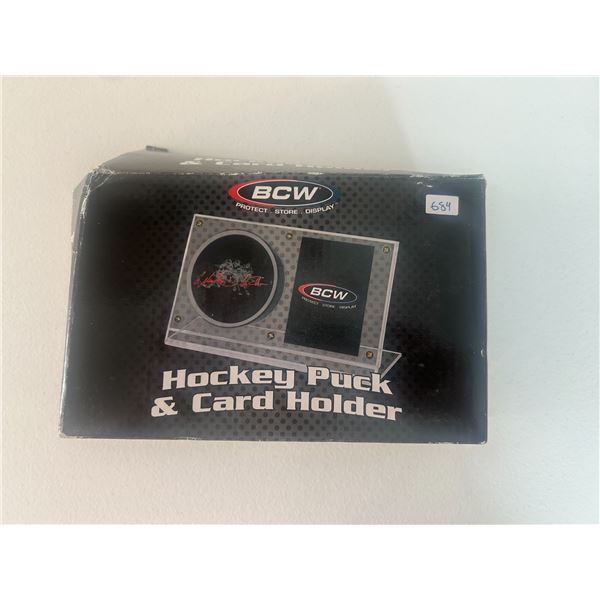 Hockey Card and Puck Holder - New