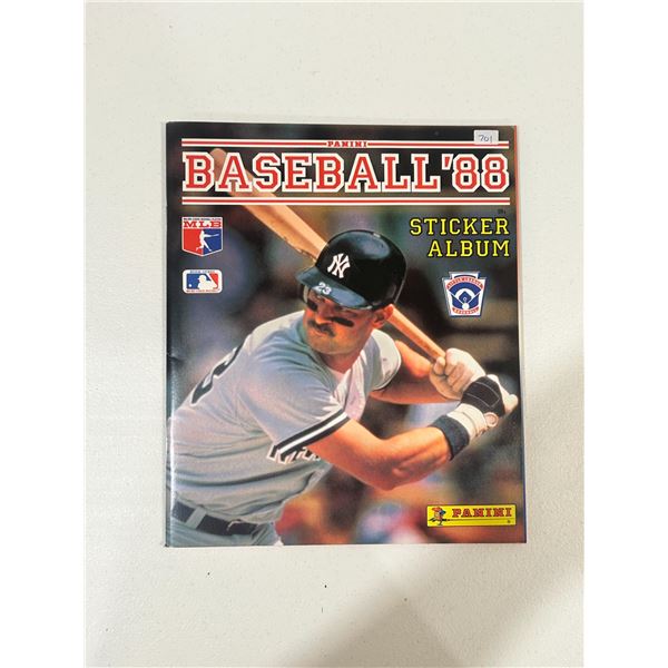 1988 Panini Baseball Sticker Book (New)
