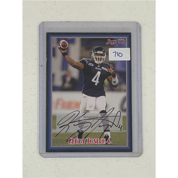 Kerry Joseph - Autographed JOGO Football Card - 66/124