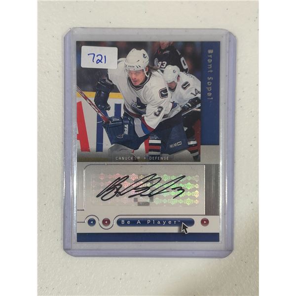 Brent Sopel - Autographed Hockey Card