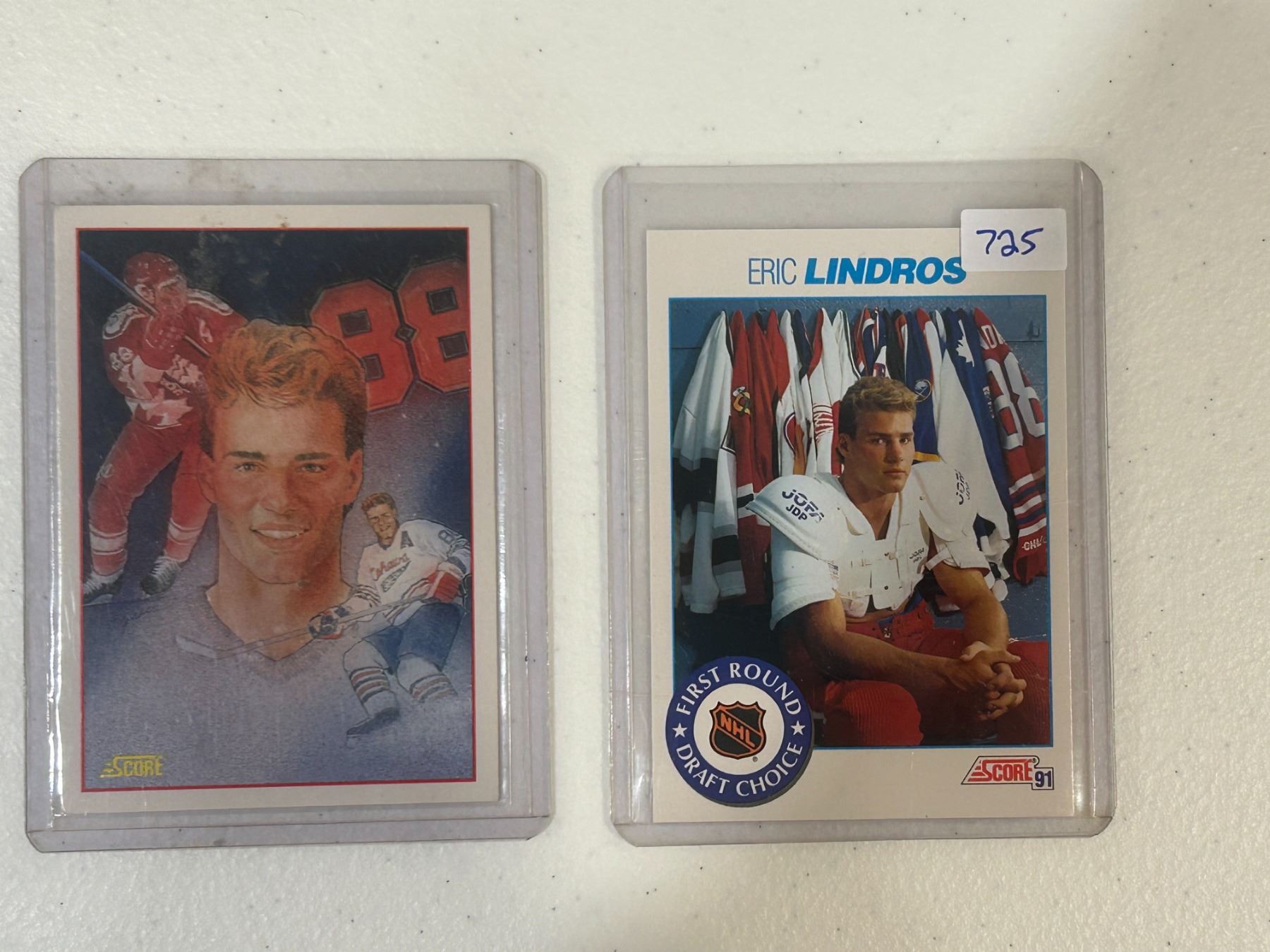 Eric Lindos Rookie Eric Lindros - Rookie Cards (2) - Schmalz Auctions