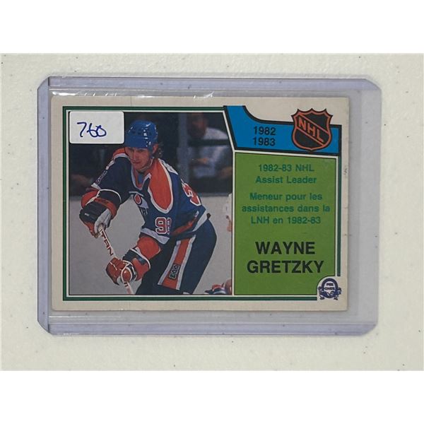 Wayne Gretzky - 1982-83 Assist Leader - Hockey Card