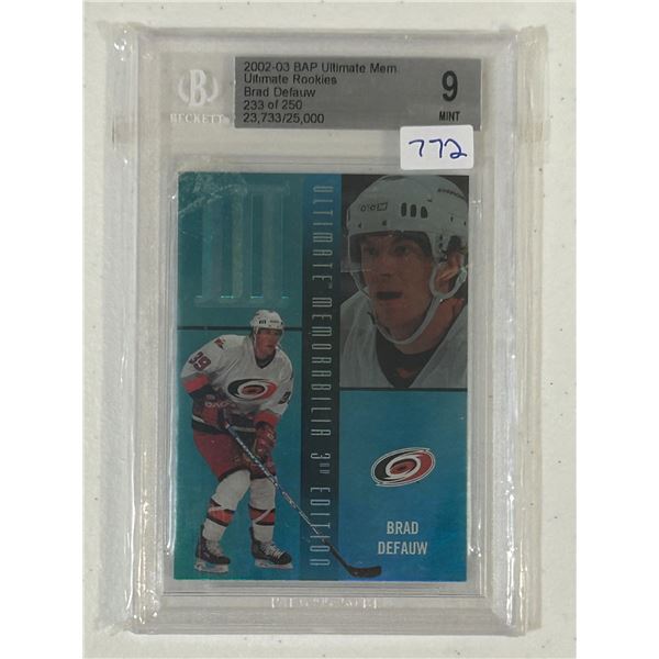 Brad Defauw -  Rookie Card - Graded Mint