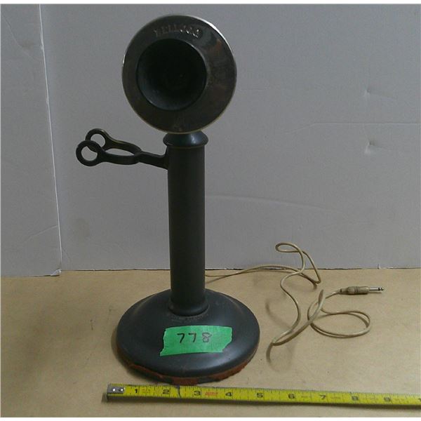 western electric kellogg candle stick phone stamped jan 26, 1915 missing ear piece
