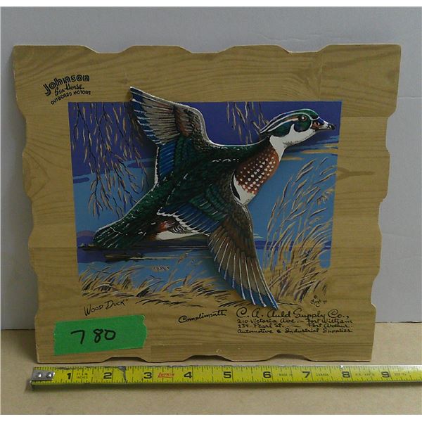 (1) 1951 vintage rare johnson sea-horse out board motors advertising calander Fort William (compleme