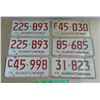 Image 1 : (6) sask license plates (1) pair 1975