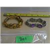 Image 1 : (2) purple + yellow bracelets
