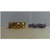 Image 2 : (2) purple + yellow bracelets