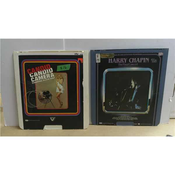 (2) video dics, Harry Chapin, candid camera