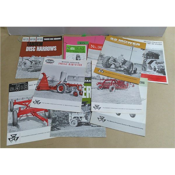 (10) massey - ferguson brochures or pamphlets