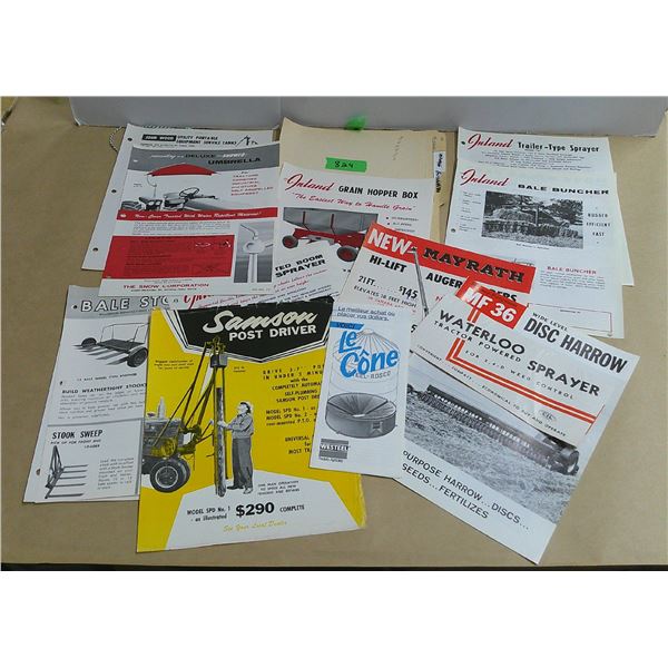 (10) massey - ferguson brochures or pamphlets
