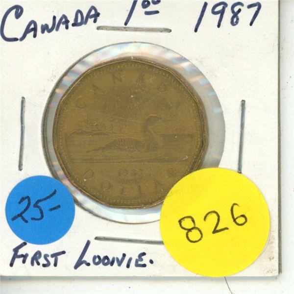 1987 AU-50 Canadian Dollar - First Loonie