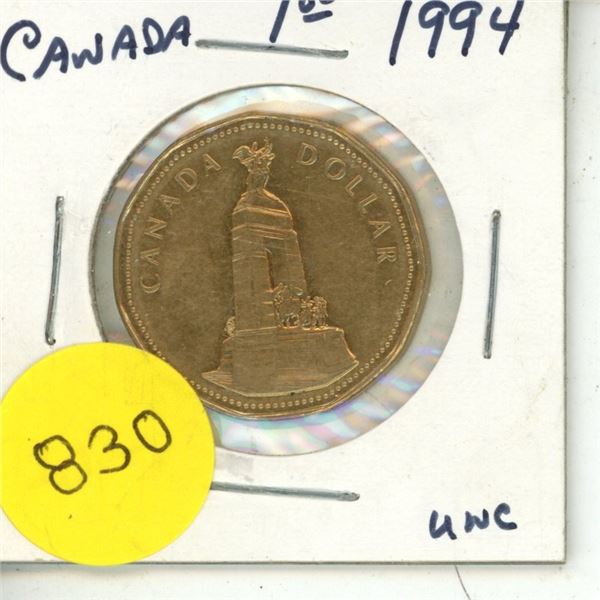 1994 UNC. Canadian Dollar