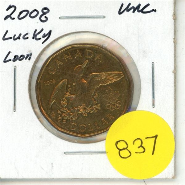 2008 UNC. Canadian Dollar - Lucky Loon