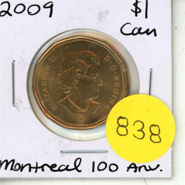2009 UNC. Canadian Dollar - Montreal 100th Anv.