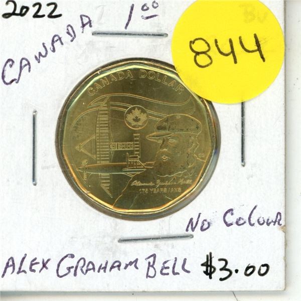 2022 UNC. Canadian Dollar - Alex Graham Bell No Colour