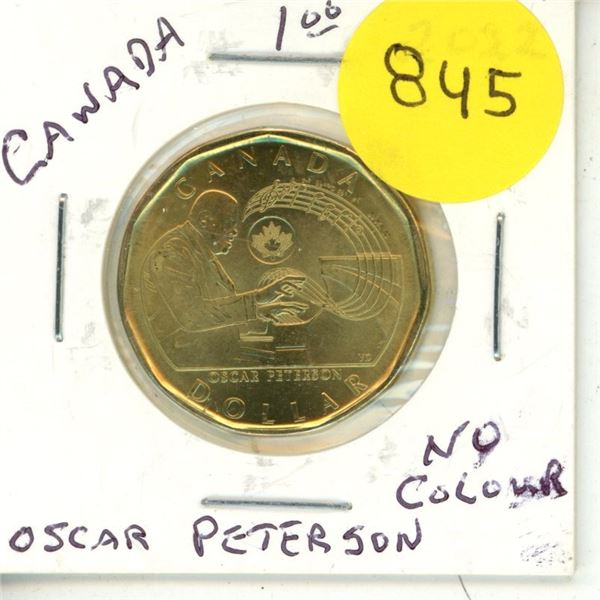 2022 UNC. Canadian Dollar - Oscar Peterson No Colour