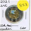 Image 1 : 2021 UNC. Canadian Two Dollar - 100th Anv. Insulin Colour