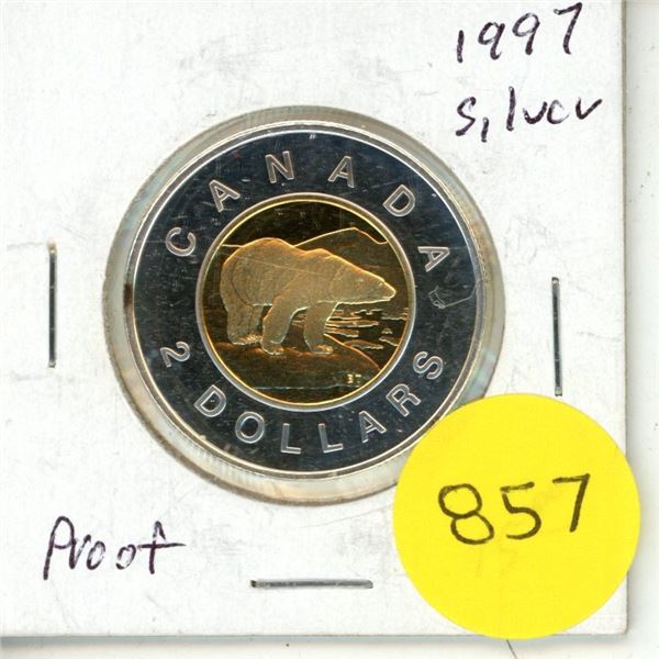 1997 Proof Canadian Silver Two Dollar - 92.5%