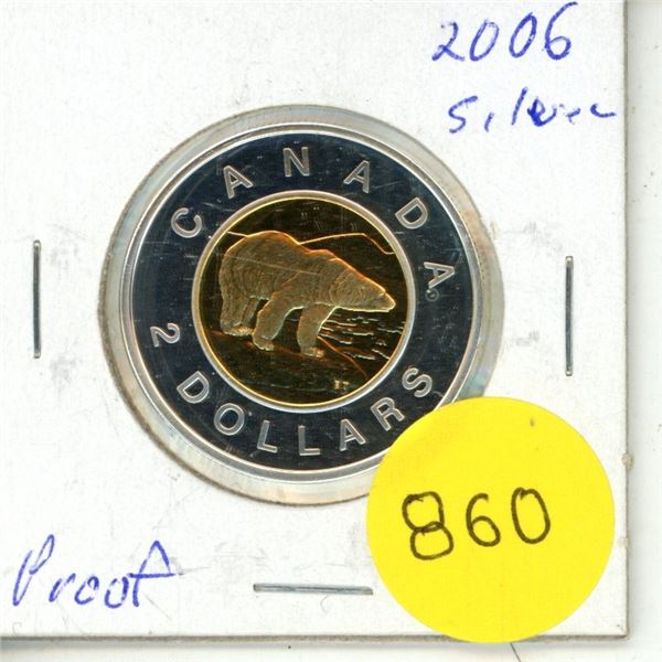 2006 Proof Canadian Silver Two Dollar - 92.5%