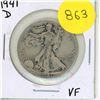 Image 1 : 1941 D USA Silver Half Dollar