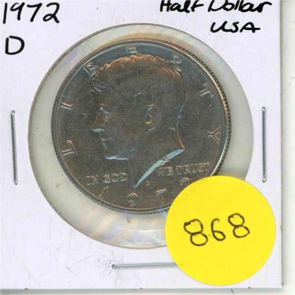 1972 D USA Half Dollar