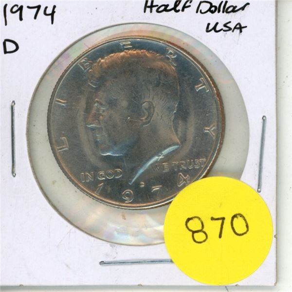 1974 D USA Half Dollar