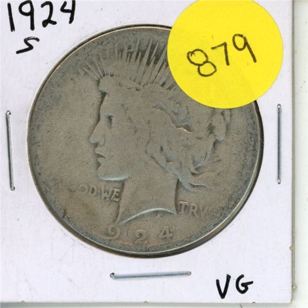 1924 S USA Peace Dollar