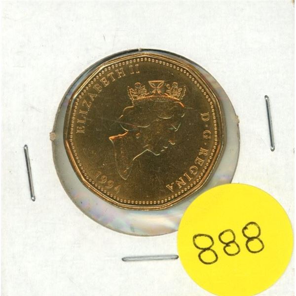 1994 Canadian $1 Coin Commemorating the National War Memorial in Ottawa.