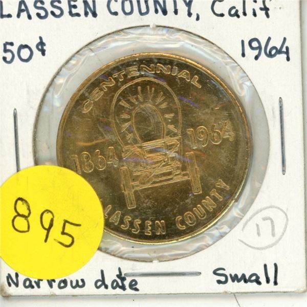 1964 Lassen County California Centennial Token