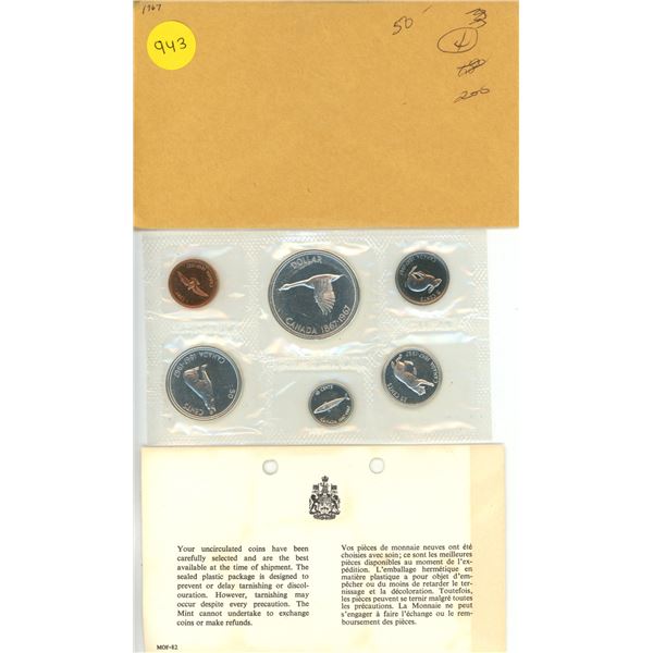 1967 Canadian Silver PL Set