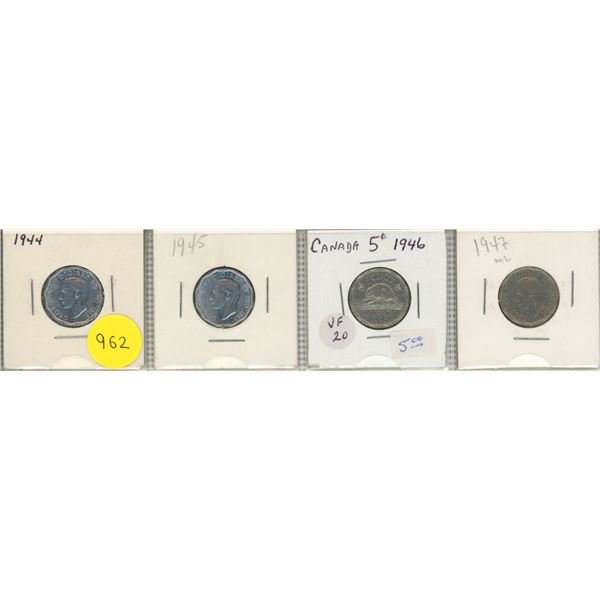 1944-1947 ML Canadian Five Cents