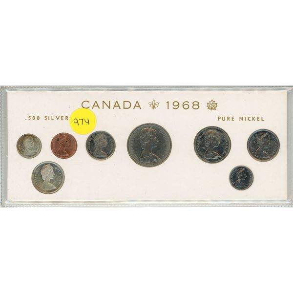 1968 Canadian Silver Uncirculated PL Coin Set .500