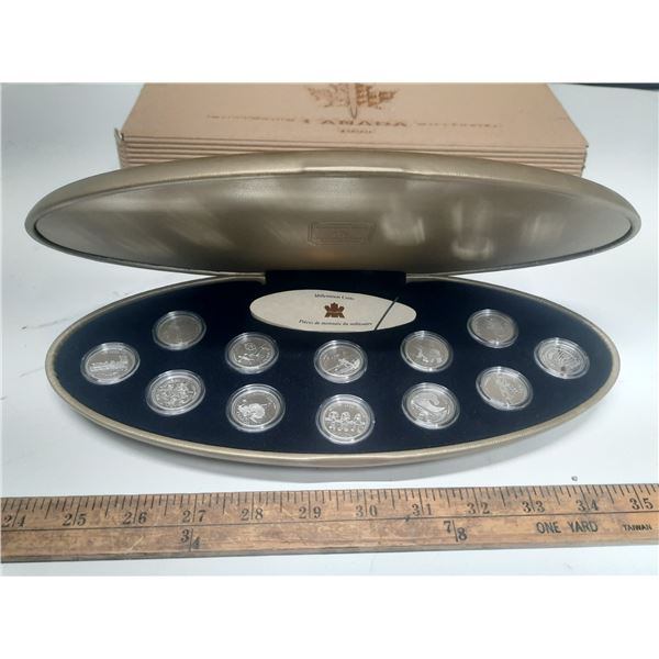 1999 Canadian Sterling Silver Millennium 12 Coin Proof Set