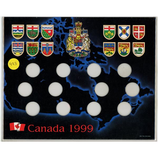 1999 Millenium 12 Coin Quarter Set Display Holder