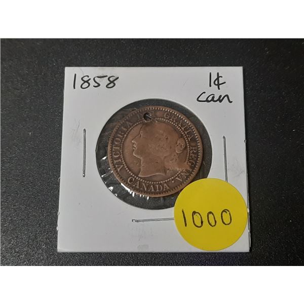 1858 Canadian Large Cents