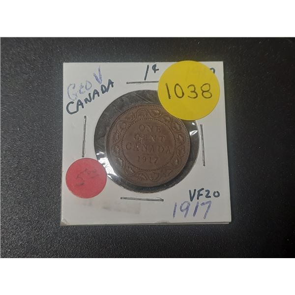 1917 Canadian Large Cents