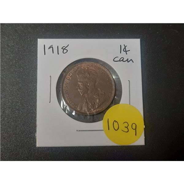1918 Canadian Large Cents
