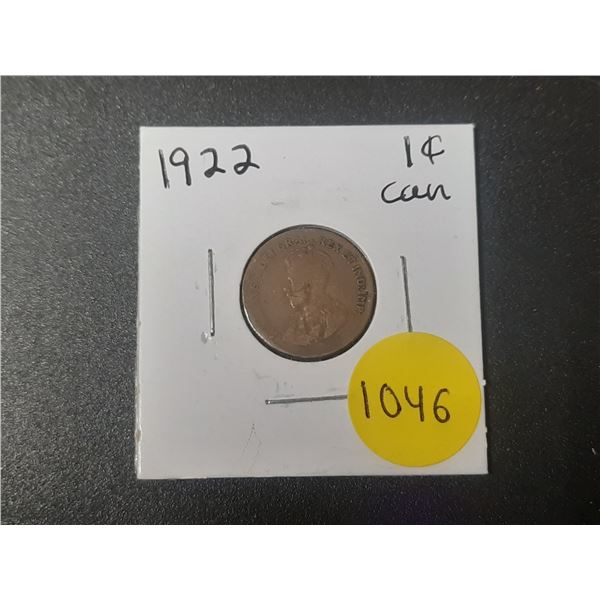 1922 Canadian Small Cents
