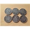 Image 1 : 6- 50 cent canadian coins