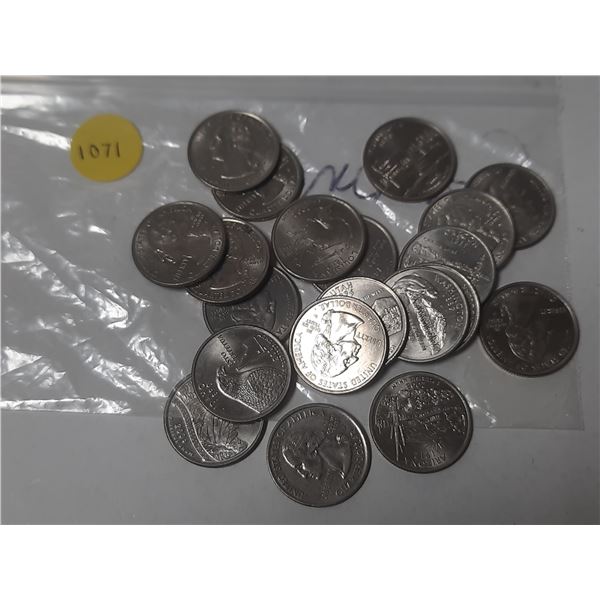 Lot of 20 U.S.A. Quarter Dollar