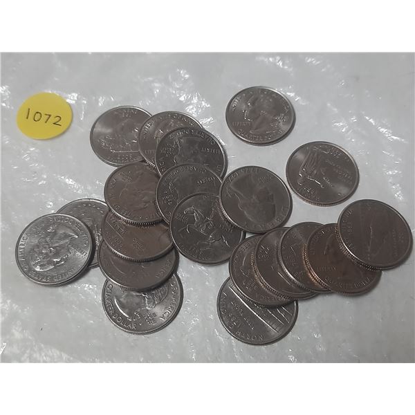 Lot of 20 U.S.A. Quarter Dollar